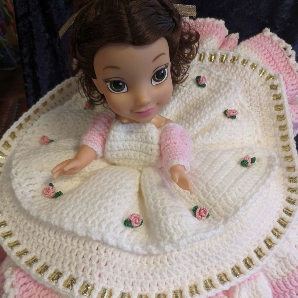 Princess crocheted baby doll